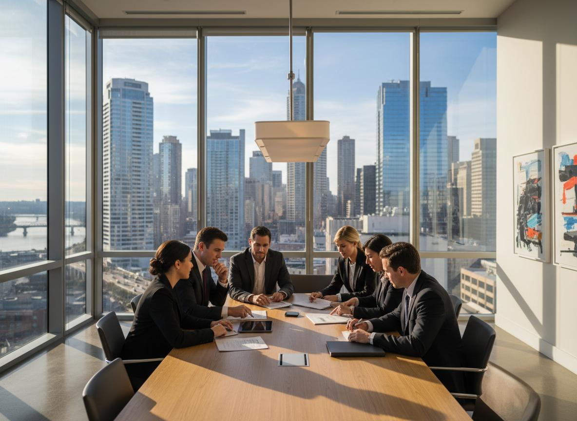 The Frances Dunham Law team in conference